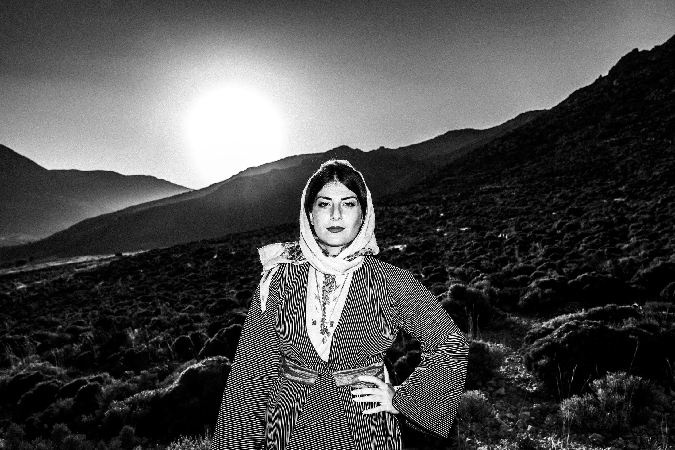 A woman wearing the local costume of Kalymnos island in Greece.