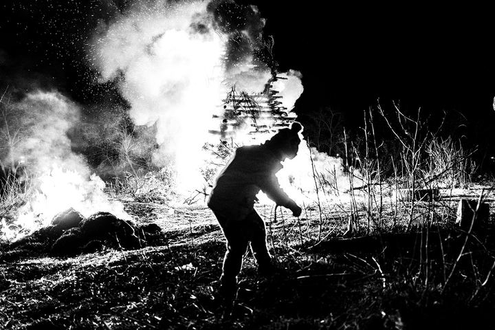 Fire at Achlada on December 23, Florina
