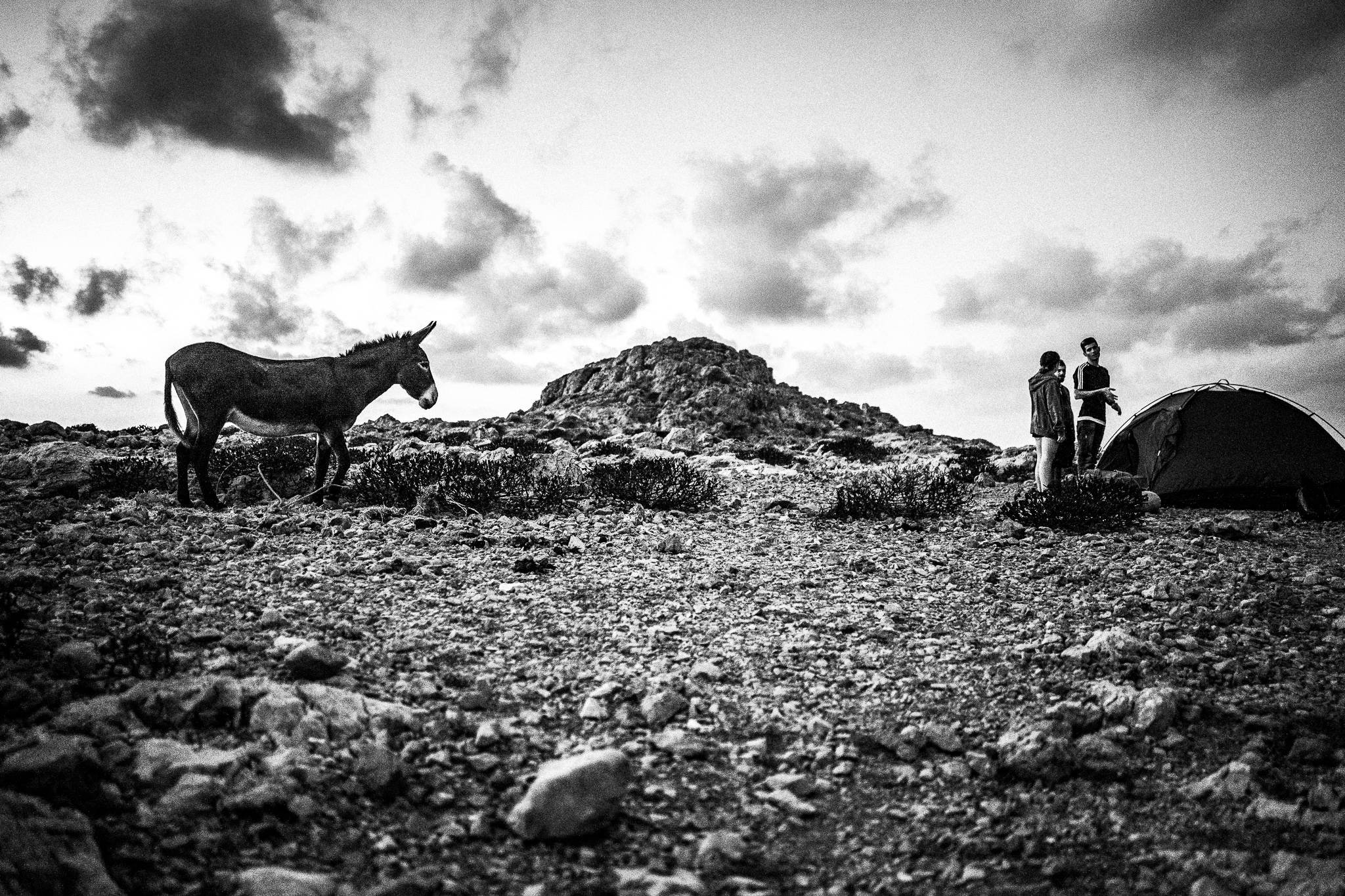 Black-and-white photograph from Feast of Saint John at Vrykous, Vrykous, Karpathos.