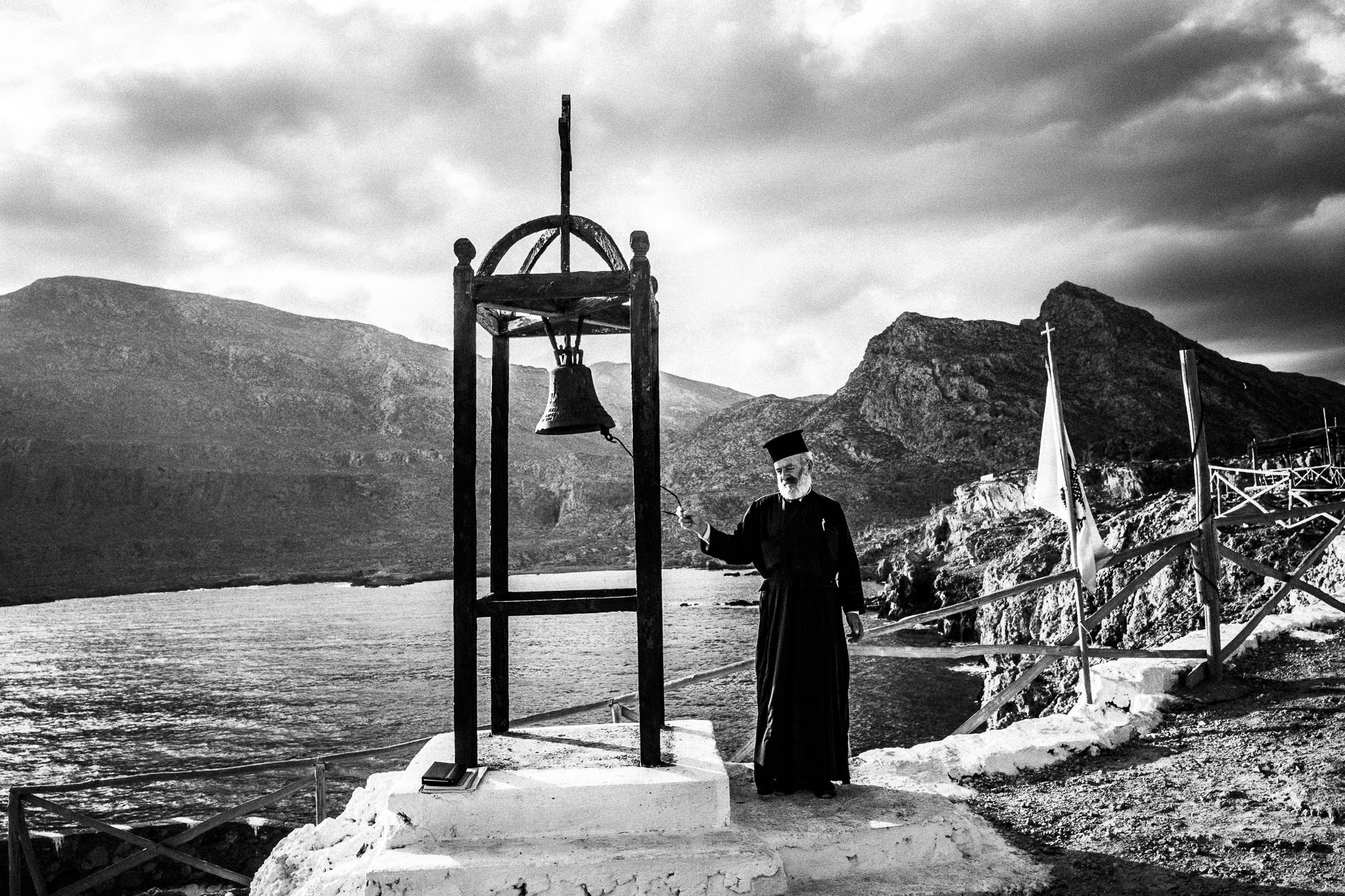 Black-and-white photograph from Feast of Saint John at Vrykous, Vrykous, Karpathos.