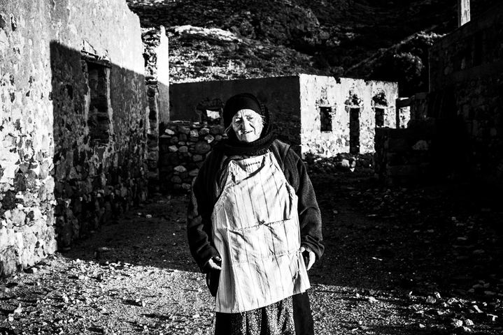 Black-and-white photograph from Feast of the Archangel Michael at Tristomo, Tristomo, Karpathos.