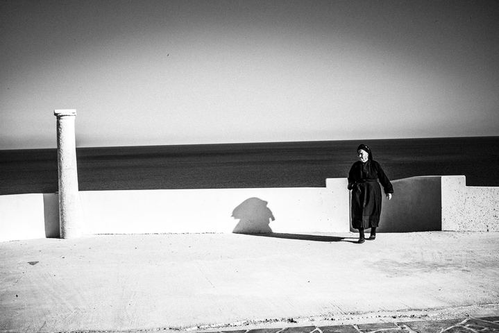 Black-and-white photograph from Feast of Saint Minas in North Karpathos, Agios Minas, Karpathos.