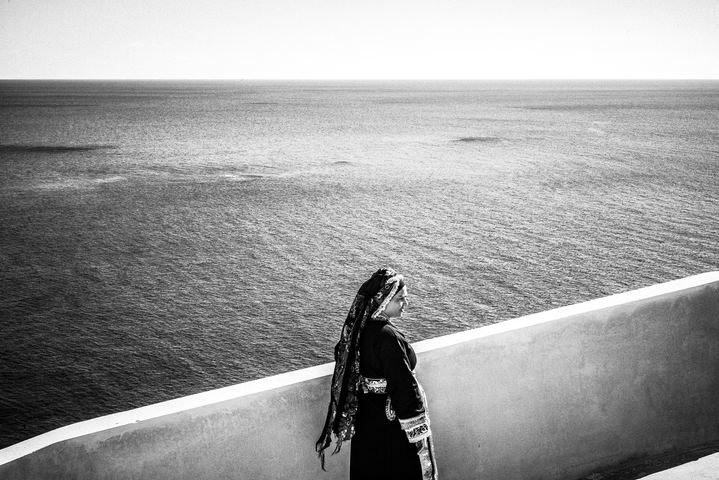 Black-and-white photograph from Feast of Saint Minas in North Karpathos, Agios Minas, Karpathos.