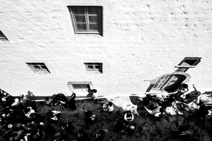 Black-and-white photograph from Niptiras of Patmos, Patmos.