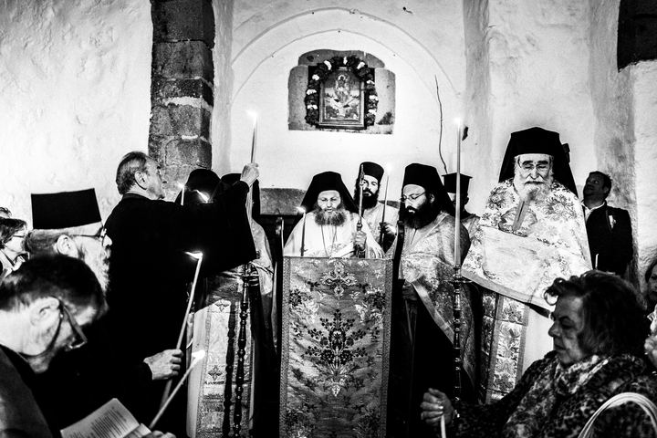 Black-and-white photograph from Resurrection and the Talanto of Patmos, Patmos.