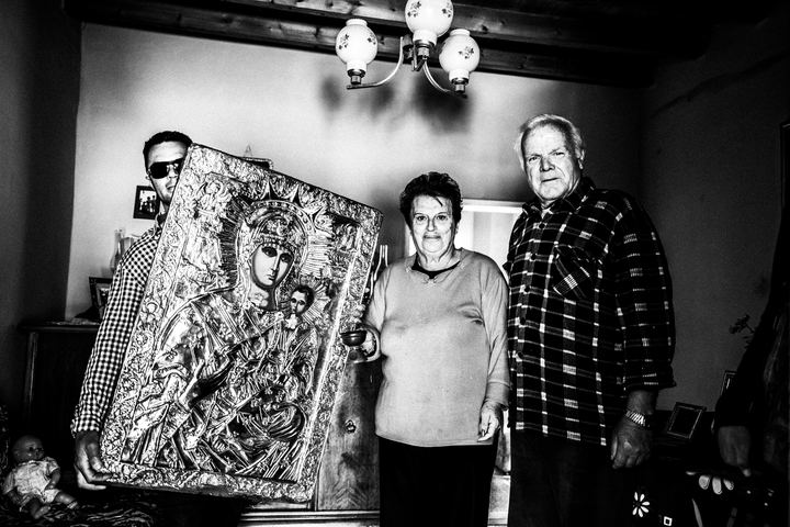 Black-and-white photograph from Easter Tuesday Litany of the Icons in Patmos, Patmos.
