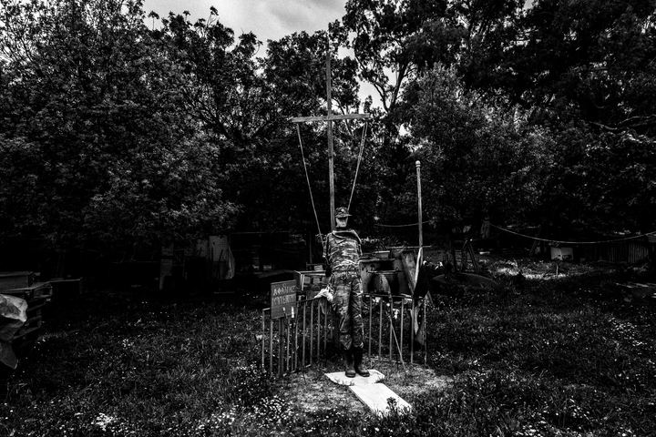 Black-and-white photograph from Rocket War of Vrontados, Vrontados, Chios.