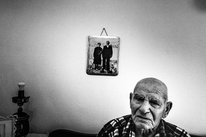 Portrait of Nikolaos Drossos in Emporio, Santorini.