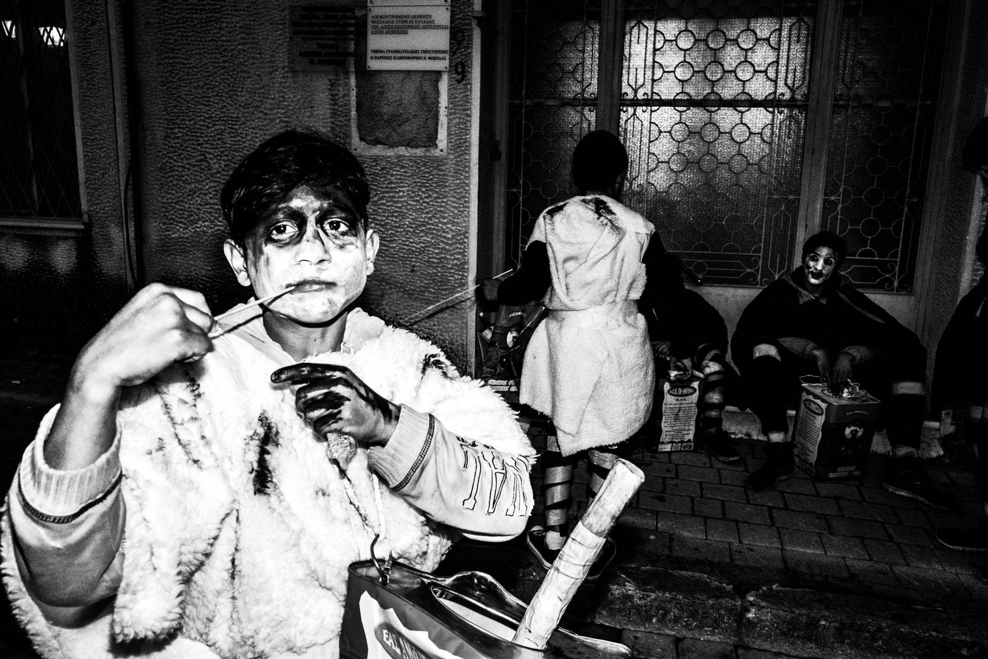 The Ghost of Charmaina carnival in Amfissa, Greece.