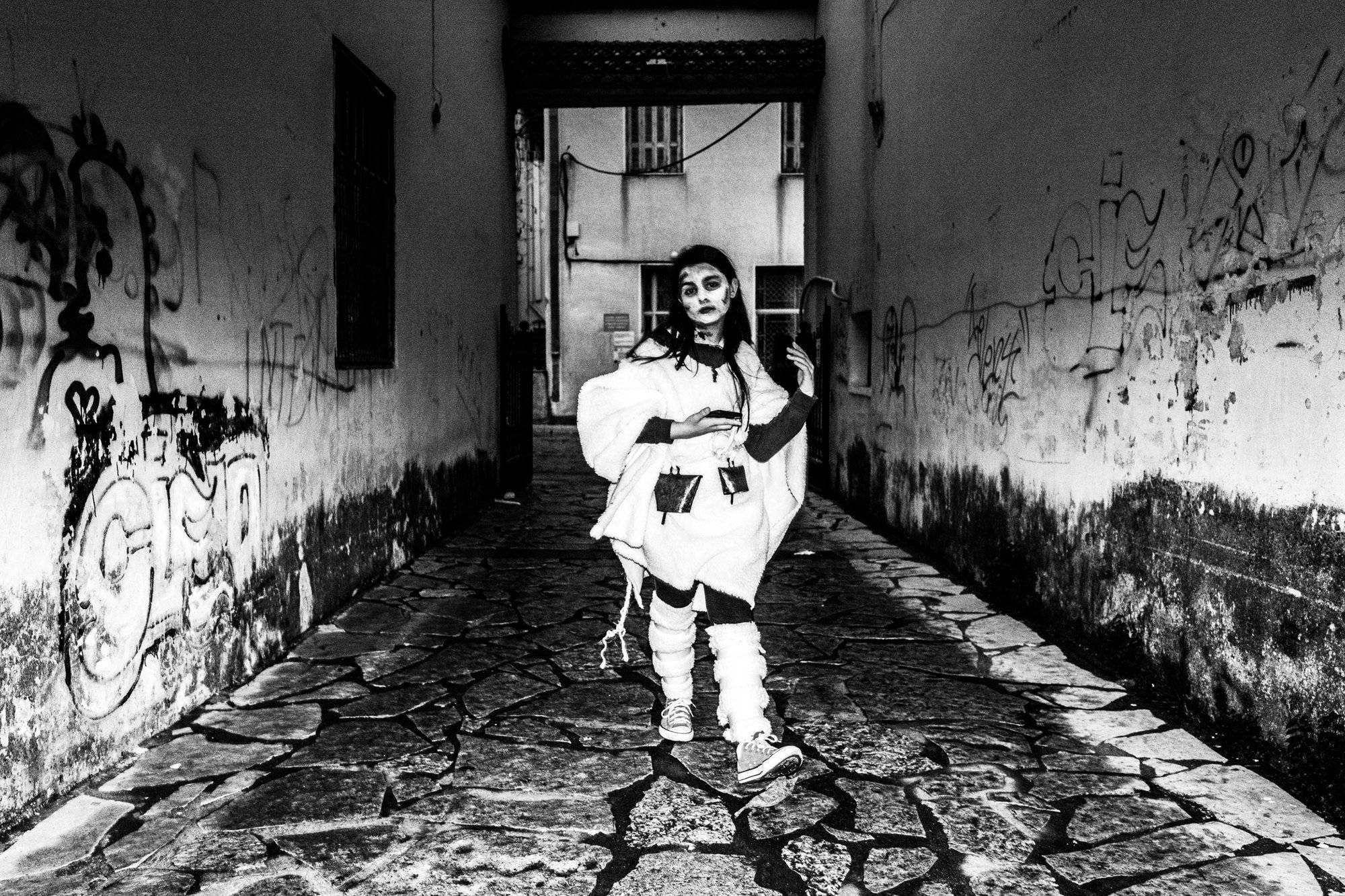 The Ghost of Charmaina carnival in Amfissa, Greece.