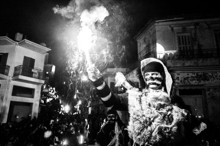 The Ghost of Charmaina carnival in Amfissa, Greece.