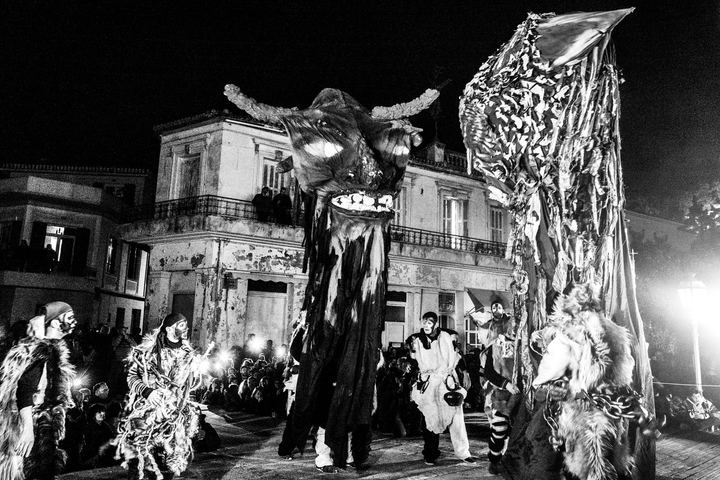 The Ghost of Charmaina carnival in Amfissa, Greece.