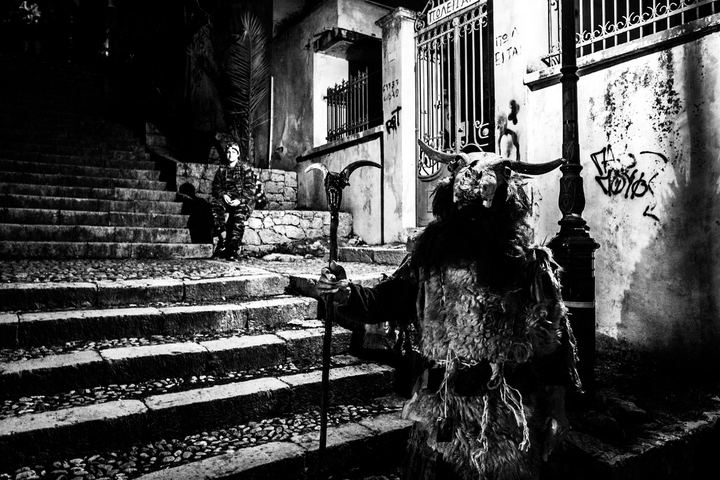 The Ghost of Charmaina carnival in Amfissa, Greece.