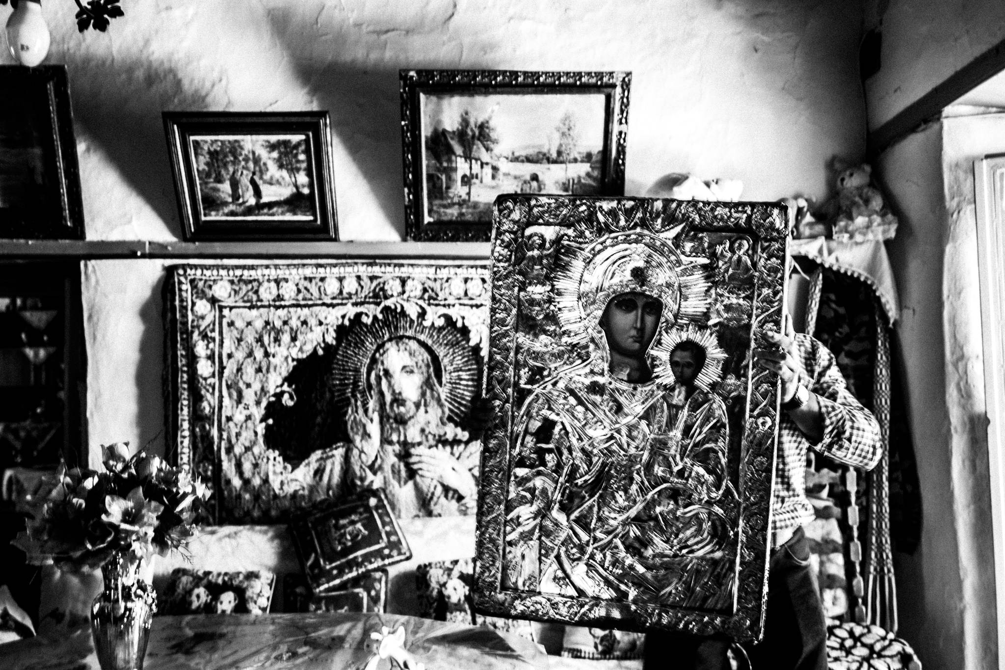 Black-and-white photograph from Easter Tuesday Litany of the Icons in Patmos, Patmos.