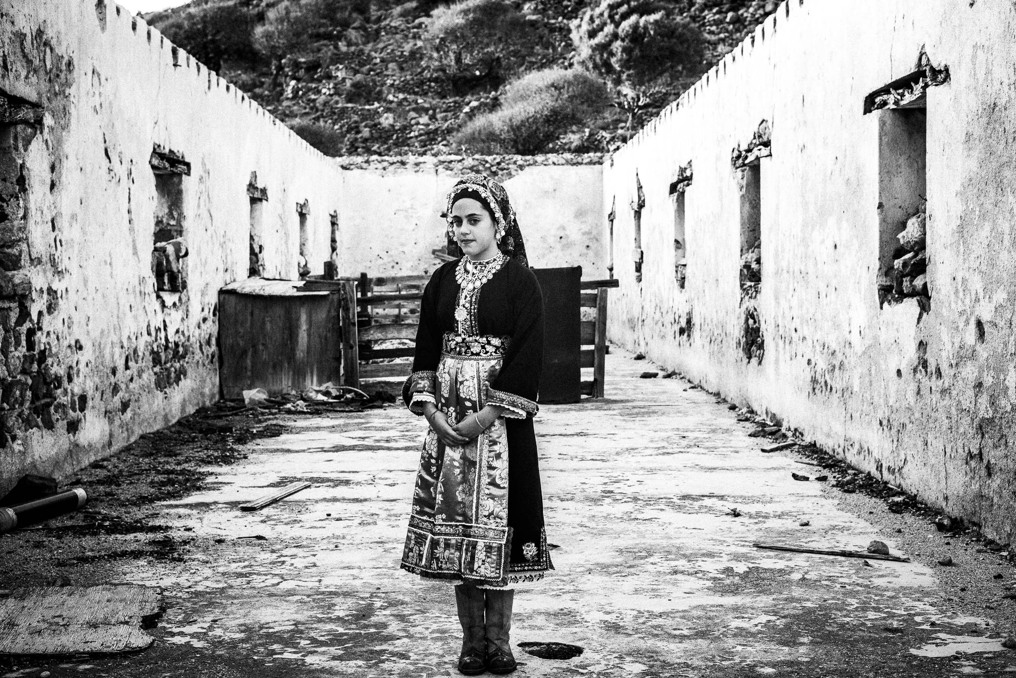 Black-and-white photograph from Feast of the Archangel Michael at Tristomo, Tristomo, Karpathos.