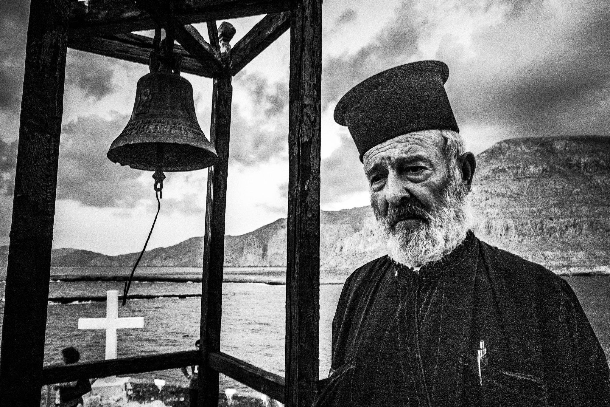 Black-and-white photograph from Feast of Saint John at Vrykous, Vrykous, Karpathos.