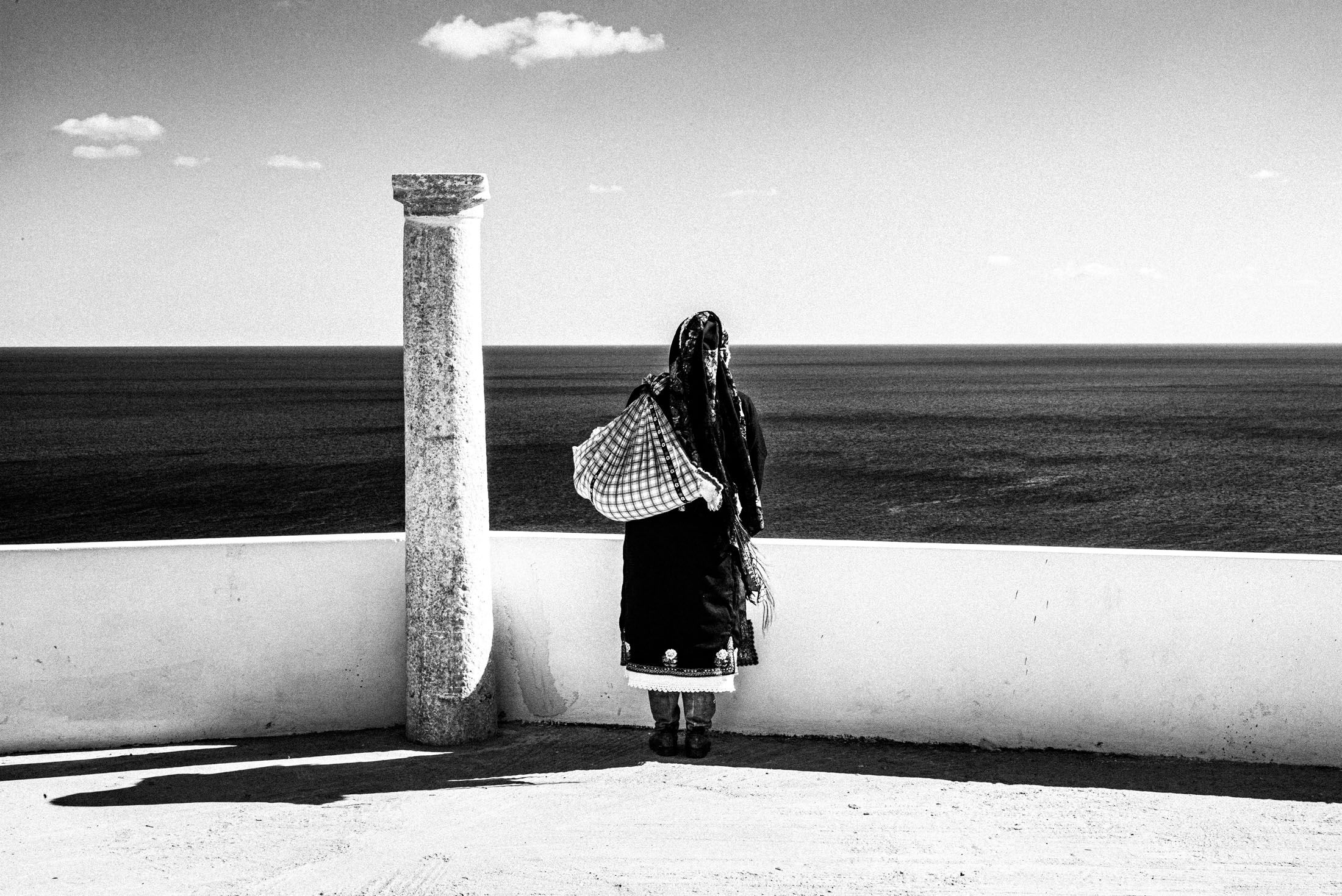 Black-and-white photograph from Feast of Saint Minas in North Karpathos, Agios Minas, Karpathos.