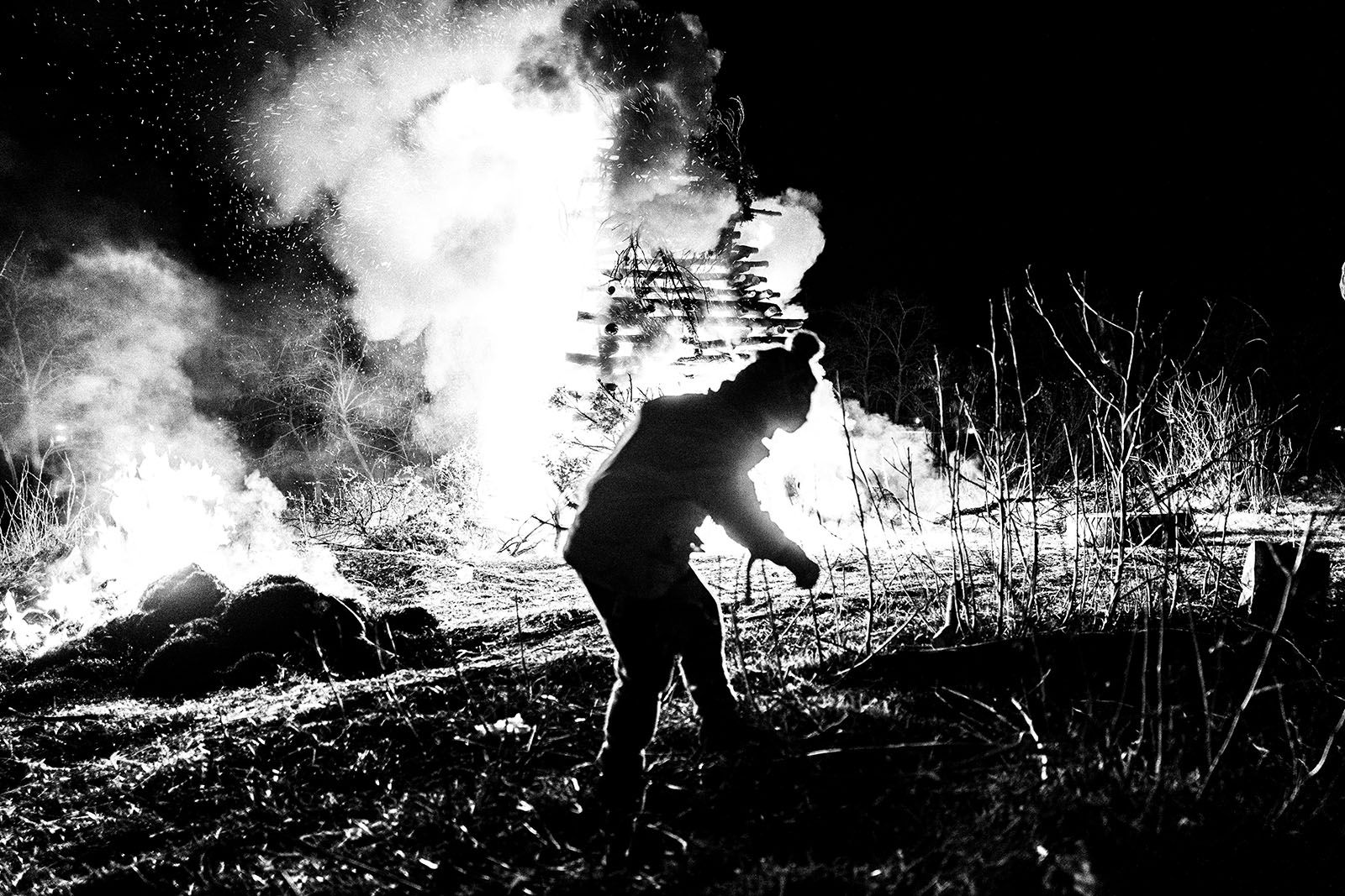 Fire at Achlada on December 23, Florina