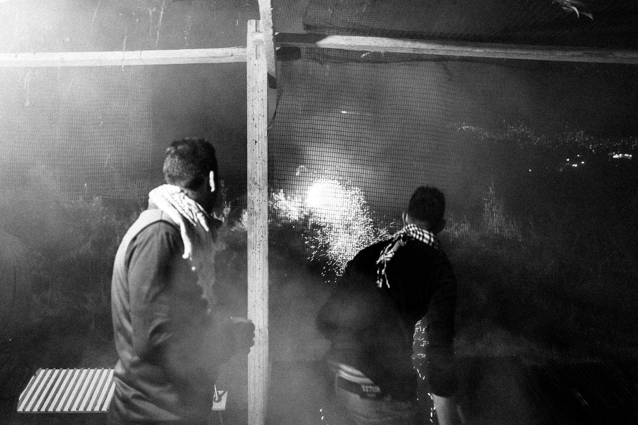 Black-and-white photograph from Rocket War of Vrontados, Vrontados, Chios.